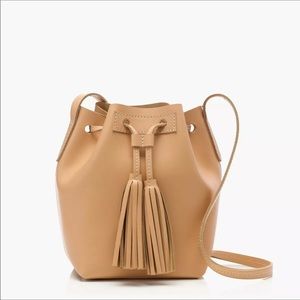 J. Crew Tan Leather Bucket Crossbody